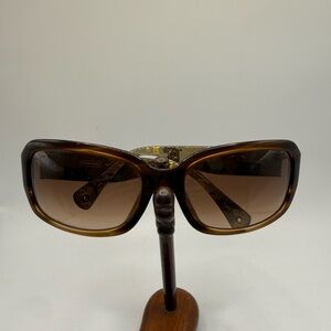 COACH Women’s Martha , Brown horn Designer wrap (S832)